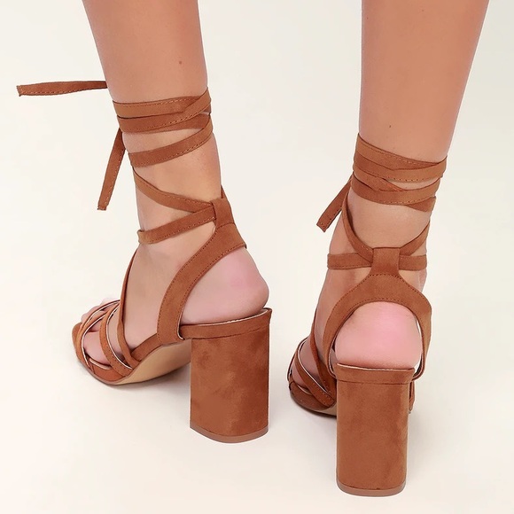 NIB Ashton Tie Up Suede Heels - Picture 3 of 4